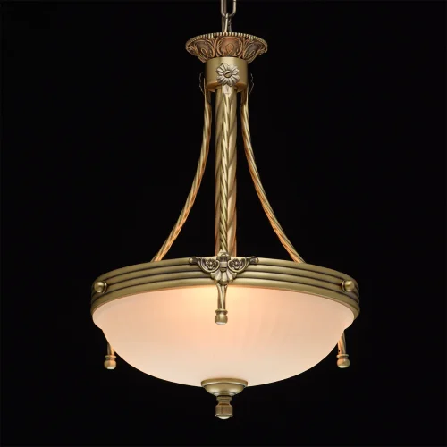 Люстра подвесная Афродита 317010303 MW-LIGHT бежевая на 3 лампы, основание античное бронза в стиле классический  фото 2
