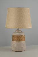 Настольная лампа Gaeta E 4.1.T5 SY Arti Lampadari коричневая бежевая 1 лампа, основание бежевое верёвка керамика в стиле классический кантри 