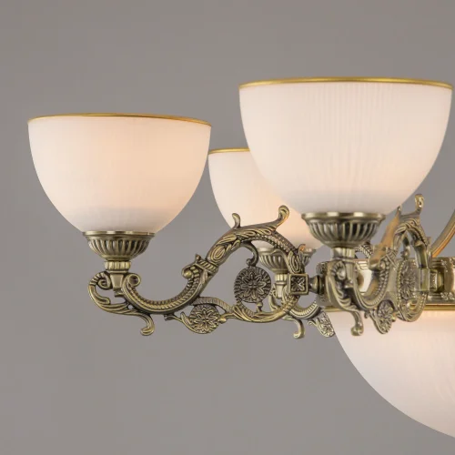 Люстра подвесная Адриана CL405293 Citilux белая на 6 ламп, основание бронзовое в стиле классический  фото 6