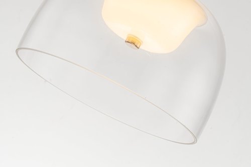 Светильник подвесной LED Narbolia L 1.P5 CL Arti Lampadari прозрачный 1 лампа, основание золотое в стиле хай-тек современный  фото 2