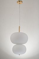 Светильник подвесной LED Nevilie L 1.P4 W Arti Lampadari белый 1 лампа, основание золотое в стиле современный 