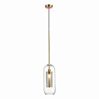 Светильник подвесной Gerrit SL1048.303.01 ST-Luce прозрачный 1 лампа, основание латунь в стиле винтаж 