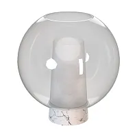 Настольная лампа Nora 8404 Mantra прозрачная 1 лампа, основание белое металл в стиле современный 