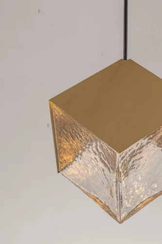 Светильник подвесной Kanai E 1.P1 S Arti Lampadari золотой прозрачный 1 лампа, основание золотое в стиле современный арт-деко  фото 2
