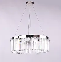Люстра подвесная хрустальная 10110+6/C Newport прозрачная на 16 ламп, основание никель в стиле классический 