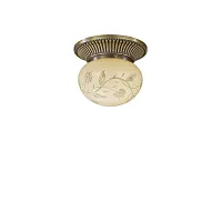 Светильник потолочный PL 7702/1 Reccagni Angelo жёлтый 1 лампа, основание античное бронза в стиле классический 