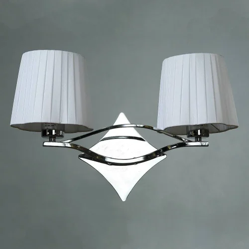 Бра BB03203/2 Chrome Ambiente by Brizzi белый на 2 лампы, основание хром в стиле современный 
