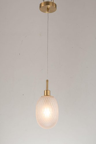 Светильник подвесной Magliano E 1.P2 W Arti Lampadari белый 1 лампа, основание золотое в стиле современный  фото 2