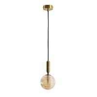 Светильник подвесной Idem 2723-1P Favourite янтарный 1 лампа, основание латунь в стиле классический выдувное