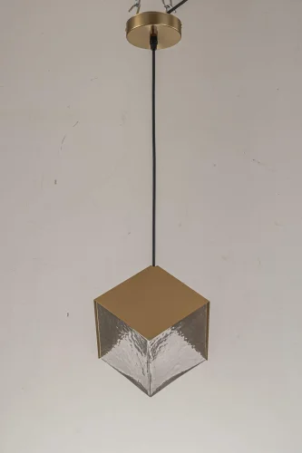 Светильник подвесной Kanai E 1.P1 S Arti Lampadari золотой прозрачный 1 лампа, основание золотое в стиле современный арт-деко 