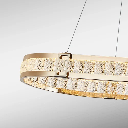 Люстра подвесная LED Theatrum 4206-9P Favourite прозрачная на 2 лампы, основание золотое в стиле классический  фото 5