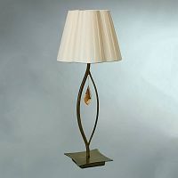 Настольная лампа BT03203/1 Bronze Cream Ambiente by Brizzi бежевая 1 лампа, основание бронзовое металл в стиле современный 
