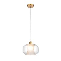 Светильник подвесной Milan VL5724P11 Vele Luce прозрачный 1 лампа, основание золотое в стиле современный 