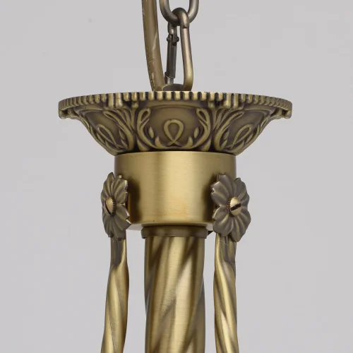 Люстра подвесная Афродита 317010303 MW-LIGHT бежевая на 3 лампы, основание античное бронза в стиле классический  фото 10