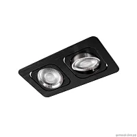Светильник точечный Trick 10342/2 Black LOFT IT чёрный 2 лампы, основание чёрное в стиле современный хай-тек прямоугольный
