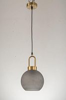 Светильник подвесной Narzole E 1.P1 CL Arti Lampadari серый 1 лампа, основание золотое в стиле современный 