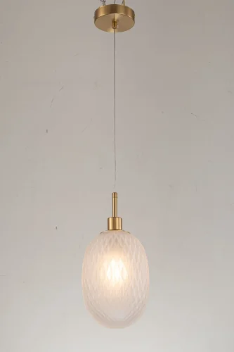 Светильник подвесной Magliano E 1.P3 W Arti Lampadari белый 1 лампа, основание золотое в стиле современный  фото 3