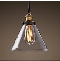 Светильник подвесной Single V1650-1P Moderli прозрачный 1 лампа, основание чёрное в стиле лофт 