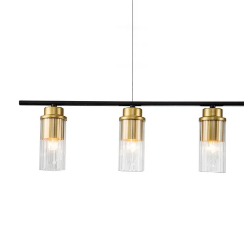Люстра подвесная Reverse 2100/5P Escada прозрачная на 5 ламп, основание золотое в стиле современный  фото 3