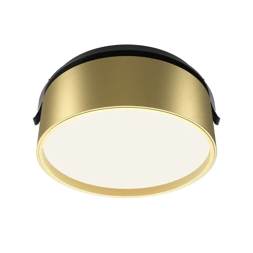 Светильник точечный LED Onda DL024-18W4K-BMG Maytoni матовый золото 1 лампа, основание чёрное в стиле современный хай-тек круглый фото 7