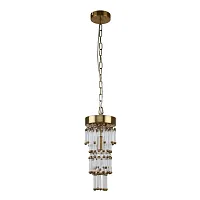 Светильник подвесной Wisper 2845-1P Favourite прозрачный 1 лампа, основание латунь в стиле классический 