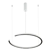 Светильник подвесной LED Shoe LSP-0926 Lussole белый 1 лампа, основание белое в стиле современный хай-тек кольца