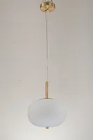 Светильник подвесной LED Nevilie L 1.P3 W Arti Lampadari белый 1 лампа, основание золотое в стиле современный 