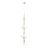 Светильник подвесной VALENCIA SP1.1 GOLD Crystal Lux белый прозрачный 1 лампа, основание золотое в стиле современный 
