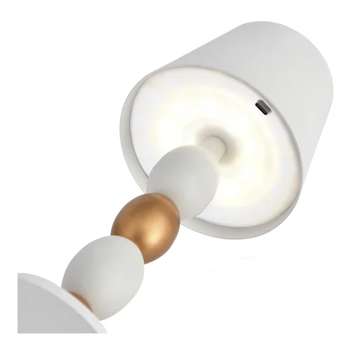Настольная лампа LED Ease SL1011.514.01 ST-Luce белая 1 лампа, основание белое металл в стиле минимализм современный беспроводная зарядка фото 3