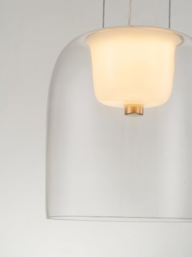Светильник подвесной LED Narbolia L 1.P6 CL Arti Lampadari прозрачный 1 лампа, основание золотое в стиле хай-тек современный  фото 2