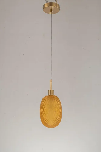 Светильник подвесной Magliano E 1.P2 Y Arti Lampadari жёлтый 1 лампа, основание золотое в стиле современный 