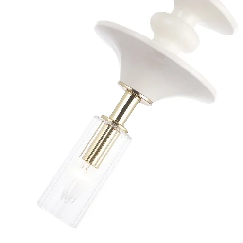 Светильник подвесной VALENCIA SP1.4 GOLD Crystal Lux белый прозрачный 1 лампа, основание золотое в стиле современный  фото 3