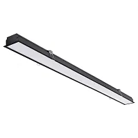 Светильник потолочный LED встраиваемый Iter 358823 Novotech чёрный 1 лампа, основание чёрное в стиле минимализм современный линейный