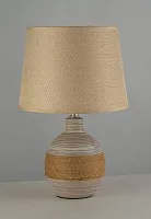 Настольная лампа Gaeta E 4.1.T6 SY Arti Lampadari коричневая бежевая 1 лампа, основание бежевое верёвка керамика в стиле классический кантри 
