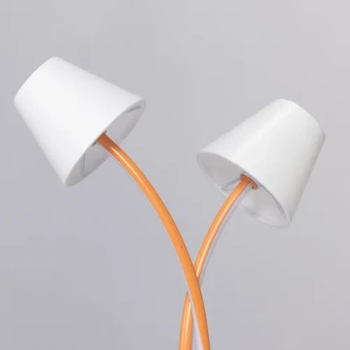Настольная лампа LED Аэлита 480033002 MW-Light белая 2 лампы, основание красное металл в стиле современный  фото 3