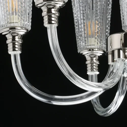 Люстра подвесная Альгеро 285012306 MW-Light прозрачная на 6 ламп, основание хром в стиле современный  фото 6