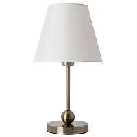 Настольная лампа Elba A2581LT-1AB Arte Lamp белая 1 лампа, основание античное бронза металл в стиле современный 