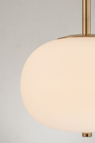 Светильник подвесной LED Nevilie L 1.P3 W Arti Lampadari белый 1 лампа, основание золотое в стиле современный  фото 2