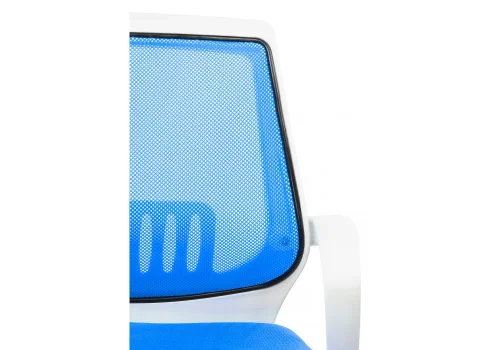 Компьютерное кресло Ergoplus белое / голубое 1971 Woodville, синий/сетка, ножки/хромированный металл/хром, размеры - *1010**** фото 9