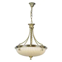 Люстра подвесная Афродита 317010504 MW-LIGHT бежевая на 4 лампы, основание античное бронза в стиле классический 
