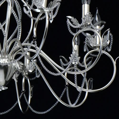 Люстра подвесная Валенсия 299012410 Chiaro без плафона на 10 ламп, основание серебряное в стиле классический  фото 7