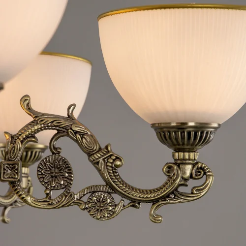 Люстра подвесная Адриана CL405293 Citilux белая на 6 ламп, основание бронзовое в стиле классический  фото 7