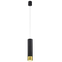 Светильник подвесной Pendenti 2006-1P Favourite чёрный 1 лампа, основание чёрное в стиле современный трубочки