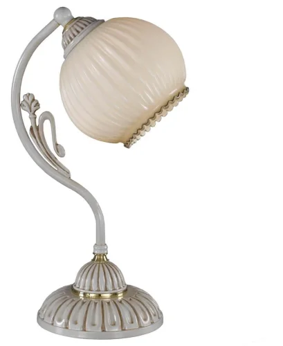Настольная лампа P 9670 Reccagni Angelo белая 1 лампа, основание белое латунь в стиле классический  фото 2