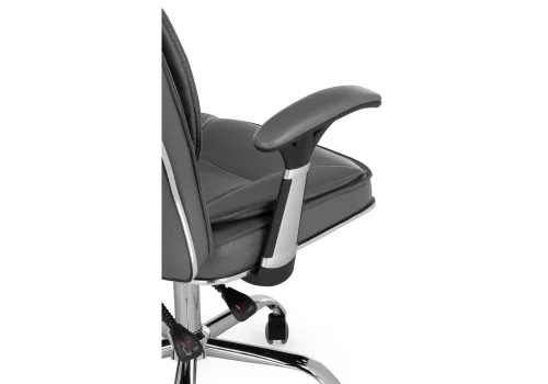 Кресло для руководителя Vestra light gray 15260 Woodville, серый/искусственная кожа, ножки/металл/хром, размеры - ****620*640 фото 7