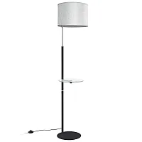 Торшер Батлер CL806011 Citilux со столиком серебряный 1 лампа, основание чёрное в стиле современный
