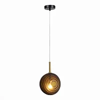 Светильник подвесной Foligno SL1183.403.01 ST-Luce чёрный 1 лампа, основание чёрное в стиле современный шар