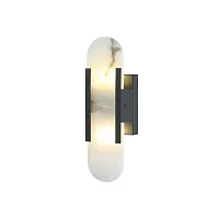Бра настенный Klodett APL.323.11.02 Aployt белый 2 лампы, основание чёрное в стиле современный 