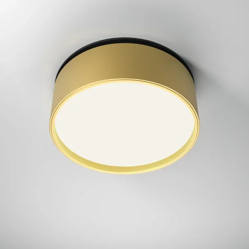 Светильник точечный LED Onda DL024-18W4K-BMG Maytoni матовый золото 1 лампа, основание чёрное в стиле современный хай-тек круглый фото 5