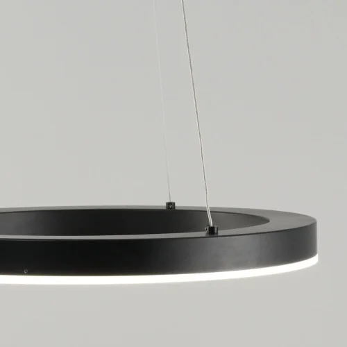 Светильник подвесной LED Bona V1751-PL Moderli белый 1 лампа, основание чёрное в стиле хай-тек кольца фото 4